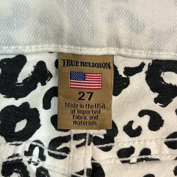 True Religion Women's Liv White Leopard Print Relaxed
Skinny Stretch Jean. Sz 27 - Picture 6 of 15